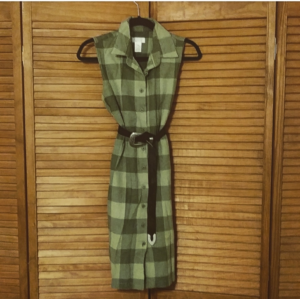 Plaid Dress or Cardigan